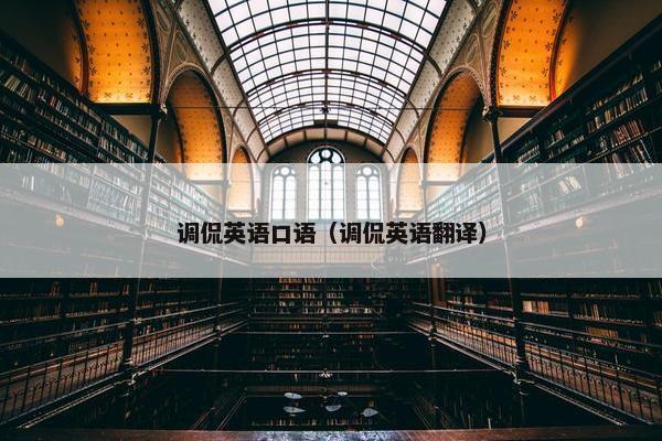调侃英语口语（调侃英语翻译）