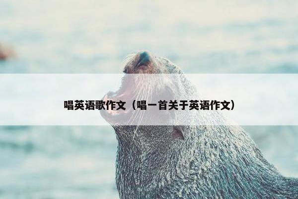 唱英语歌作文（唱一首关于英语作文）