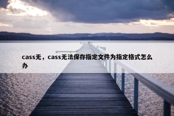 cass无，cass无法保存指定文件为指定格式怎么办