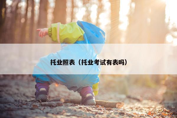 托业照表（托业考试有表吗）