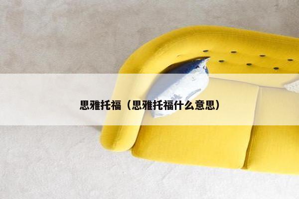 思雅托福（思雅托福什么意思）