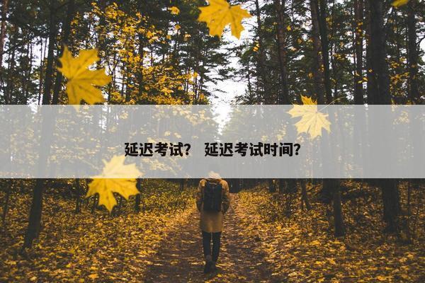 延迟考试？ 延迟考试时间？