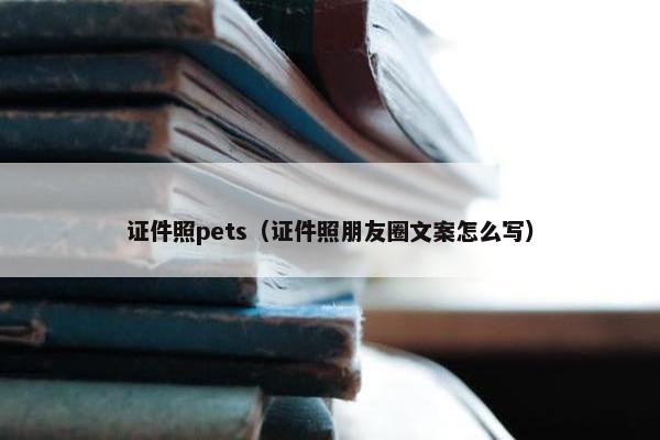证件照pets（证件照朋友圈文案怎么写）