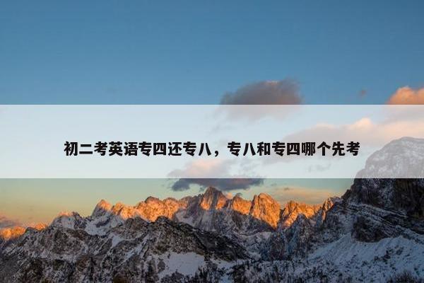 初二考英语专四还专八，专八和专四哪个先考