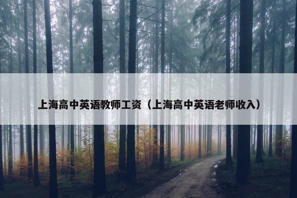 上海高中英语教师工资（上海高中英语老师收入）