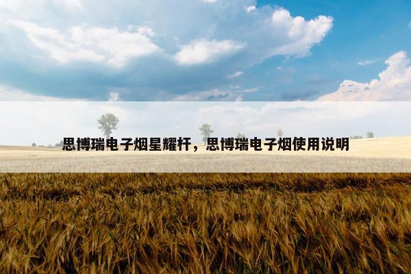 思博瑞电子烟星耀杆，思博瑞电子烟使用说明