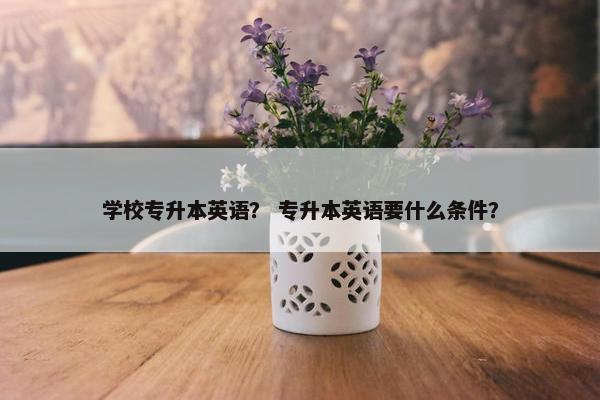 学校专升本英语？ 专升本英语要什么条件？