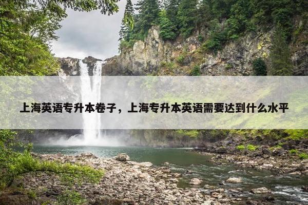 上海英语专升本卷子，上海专升本英语需要达到什么水平