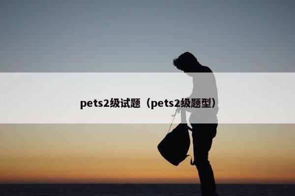pets2级试题（pets2级题型）