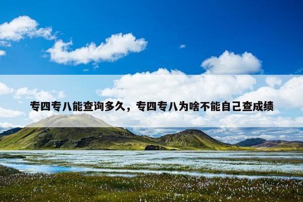 专四专八能查询多久，专四专八为啥不能自己查成绩