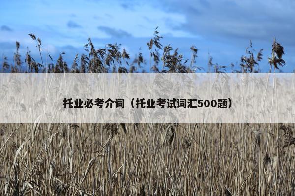 托业必考介词（托业考试词汇500题）