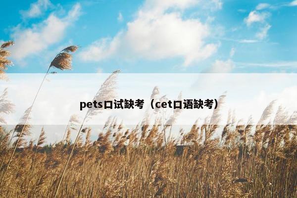 pets口试缺考（cet口语缺考）