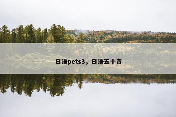 日语pets3，日语五十音