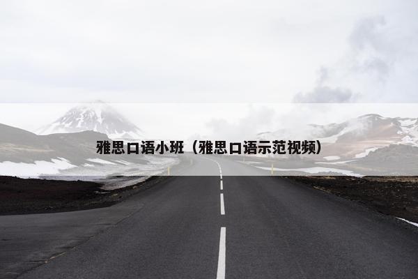 雅思口语小班（雅思口语示范视频）
