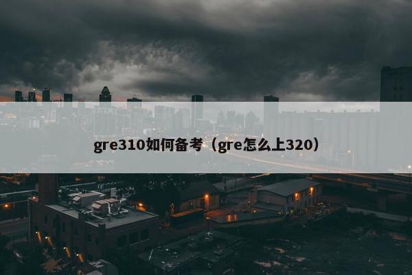 gre310如何备考（gre怎么上320）