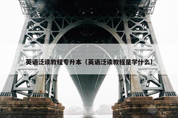 英语泛读教程专升本（英语泛读教程是学什么）