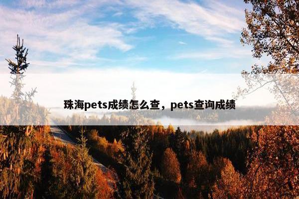 珠海pets成绩怎么查，pets查询成绩