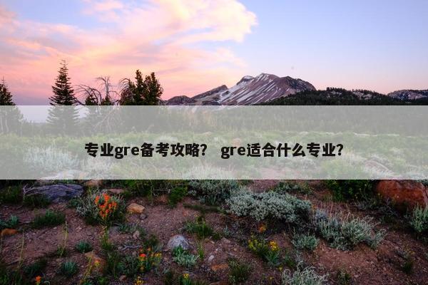 专业gre备考攻略？ gre适合什么专业？