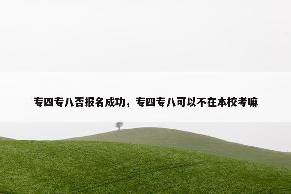 专四专八否报名成功，专四专八可以不在本校考嘛