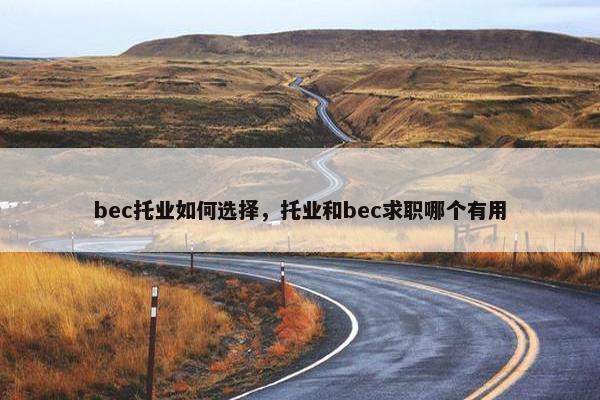 bec托业如何选择，托业和bec求职哪个有用