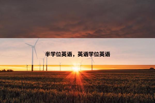 半学位英语，英语学位英语