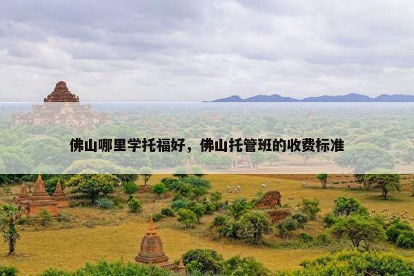 佛山哪里学托福好，佛山托管班的收费标准