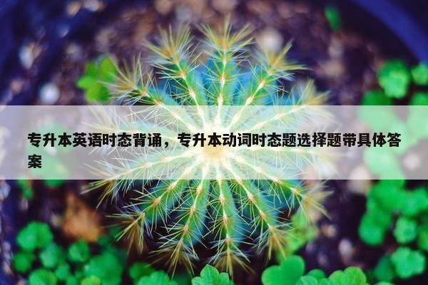 专升本英语时态背诵，专升本动词时态题选择题带具体答案