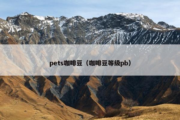 pets咖啡豆（咖啡豆等级pb）