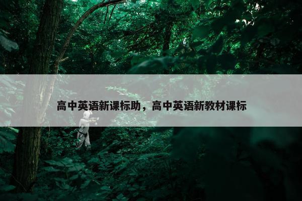 高中英语新课标助，高中英语新教材课标