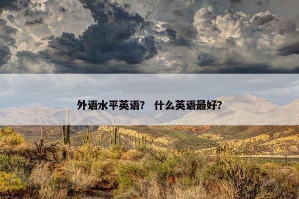 外语水平英语？ 什么英语最好？