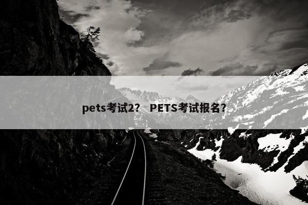 pets考试2？ PETS考试报名？