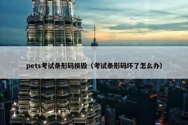 pets考试条形码损毁（考试条形码坏了怎么办）