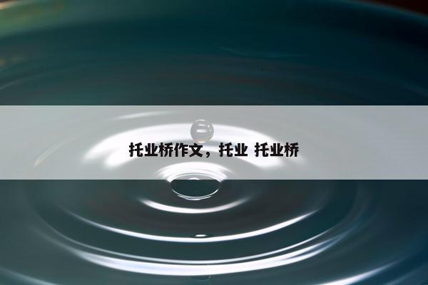 托业桥作文，托业 托业桥