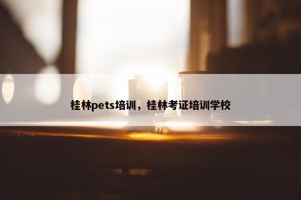 桂林pets培训，桂林考证培训学校