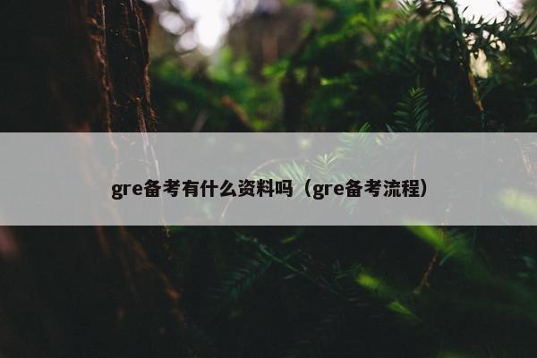gre备考有什么资料吗（gre备考流程）