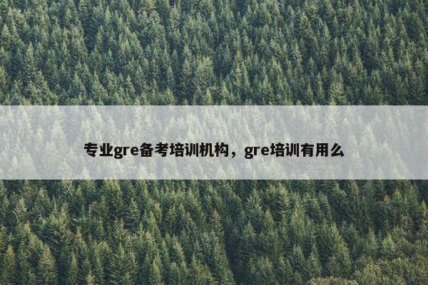 专业gre备考培训机构，gre培训有用么