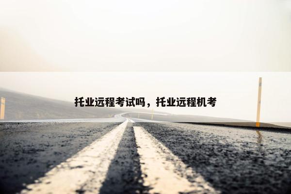 托业远程考试吗，托业远程机考