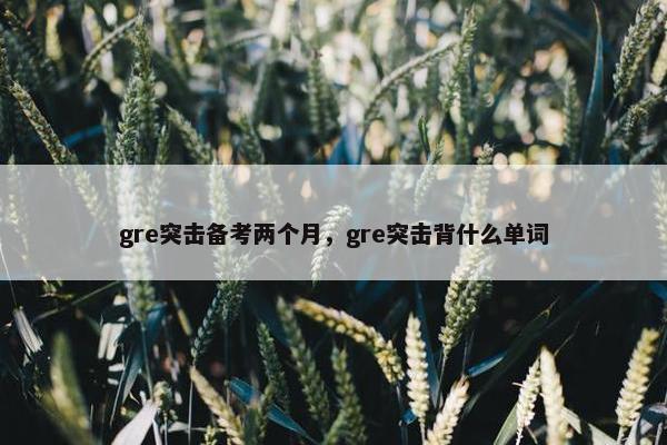 gre突击备考两个月，gre突击背什么单词