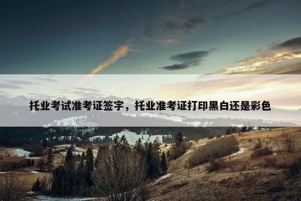 托业考试准考证签字，托业准考证打印黑白还是彩色