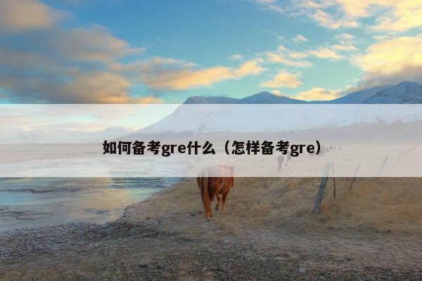 如何备考gre什么（怎样备考gre）