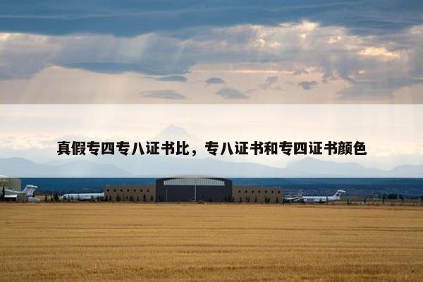 真假专四专八证书比，专八证书和专四证书颜色