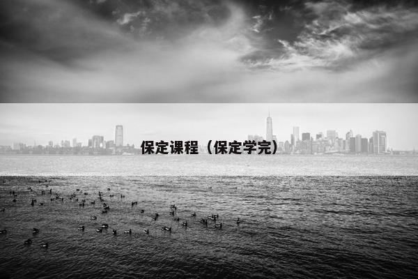 保定课程（保定学完）