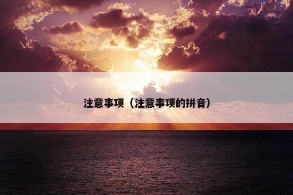 注意事项（注意事项的拼音）