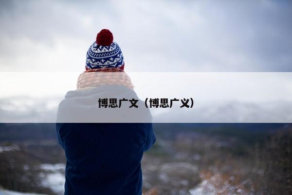 博思广文（博思广义）