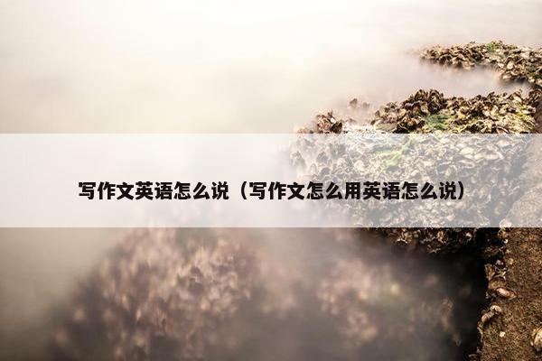 写作文英语怎么说（写作文怎么用英语怎么说）