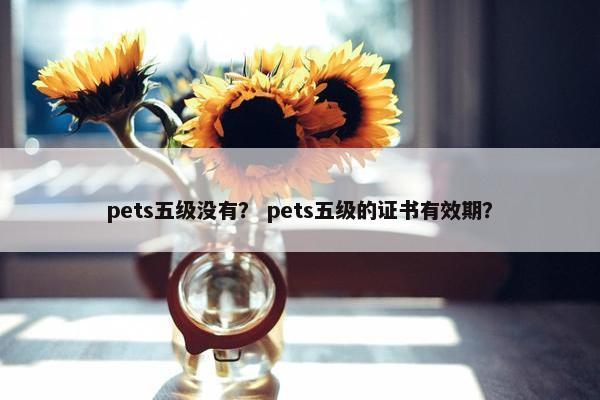 pets五级没有？ pets五级的证书有效期？