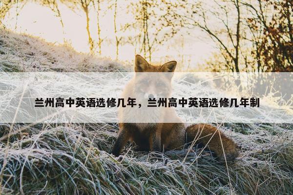 兰州高中英语选修几年，兰州高中英语选修几年制