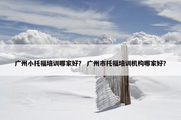 广州小托福培训哪家好？ 广州市托福培训机构哪家好？