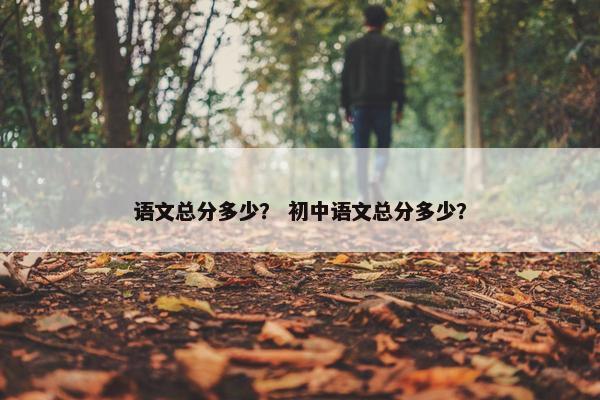 语文总分多少？ 初中语文总分多少？