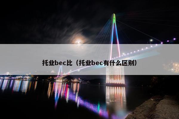 托业bec比（托业bec有什么区别）